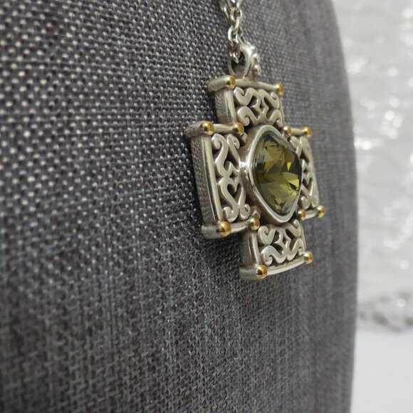 Brighton Deauville Silver and Gold Cross Necklace - Picture 8 of 8